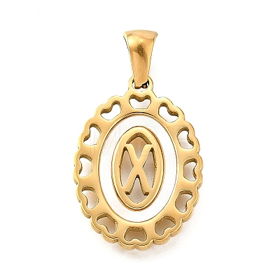 Golden 304 Stainless Steel Pendants STAS-K300-02G-X-1