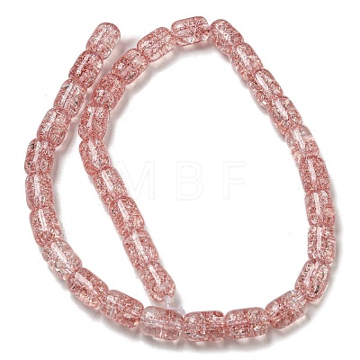 Transparent Crackle Glass Beads Strands GLAA-NH0001-04I-1