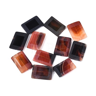 Dyed Natural Agate Beads Strands G-T144-25B-03-1