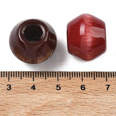 Opaque Acrylic Imitation Cat Eye Beads MACR-L016-02-1