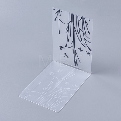 Transparent Clear Plastic Stamp/Seal X-DIY-WH0110-04A-1