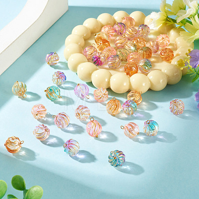 50Pcs Glass Pendants PALLOY-TAC0276-1