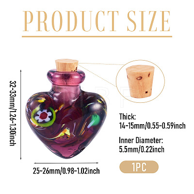 Handmade Lampwork Perfume Bottle Pendants LAMP-TADJ0001-06A-1