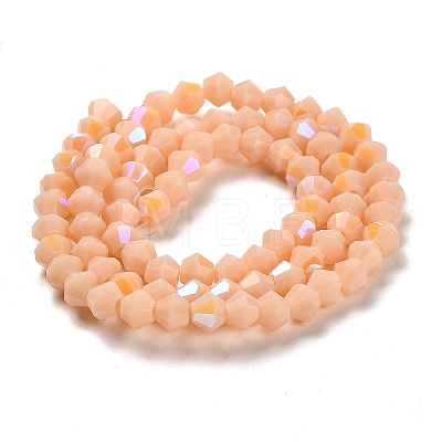 Opaque Solid Color Imitation Jade Glass Beads Strands GLAA-F029-P4mm-D06-1