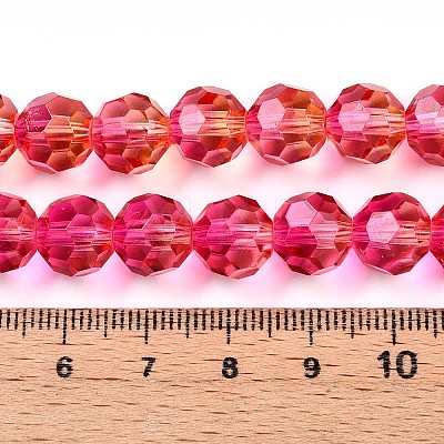 Baking Paint Transparent Glass Beads Strands DGLA-A035-T10mm-A02-1