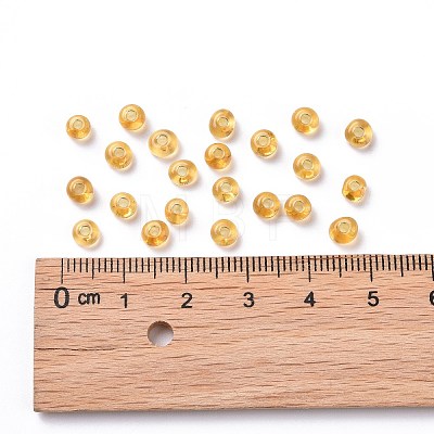 6/0 Transparent Glass Round Seed Beads SEED-J010-F6-22B-1