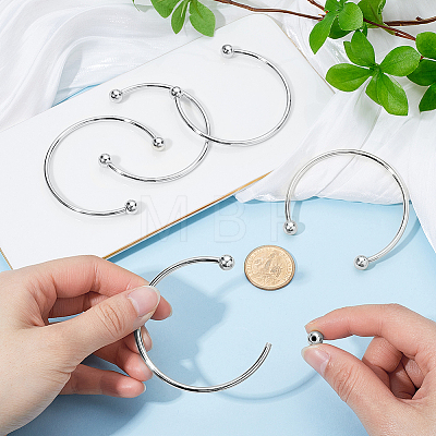 6Pcs Brass Cuff Bangle Making KK-BBC0022-74-1
