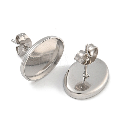 Anti-Tarnish 304 Stainless Steel Stud Earring Finding EJEW-U022-11P-1