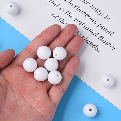 Opaque Acrylic Beads X-MACR-S370-C16mm-01-1