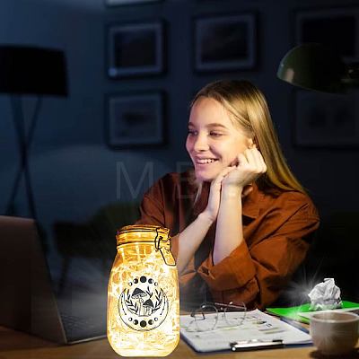 PVC Lamp Film for DIY Colorful Light Hanging Lamp Frosted Glass Jar DIY-WH0505-014-1