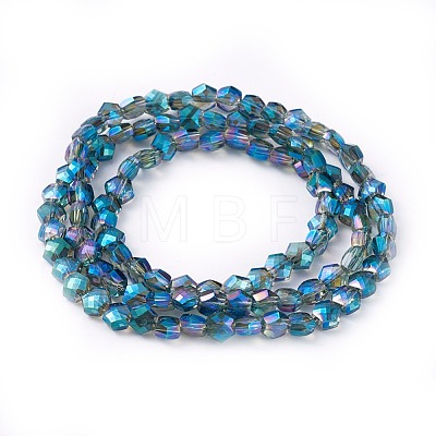 Electroplate Glass Beads Strands EGLA-F143-FR01-1