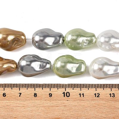 Electroplated Glass Beads Strands GL-CBA89C7-01B-1