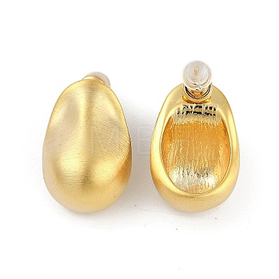 Brass Nuggets Stud Earrings EJEW-Q391-14G-1