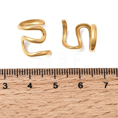 304 Stainless Steel Cuff Earrings EJEW-L313-01G-1