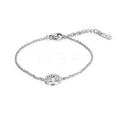 Stylish Stainless Steel Tree of Life Bracelet for Women's Daily Wear LQ9537-2-1