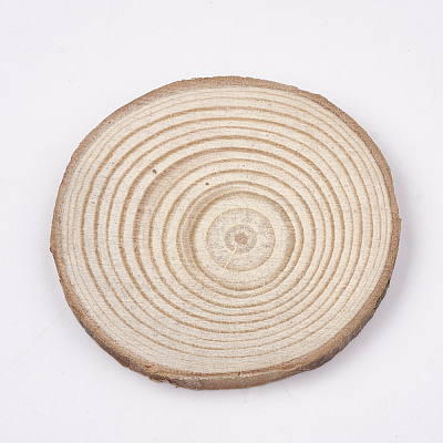 Undyed Unfinished Wooden Cabochons WOOD-T011-23-1