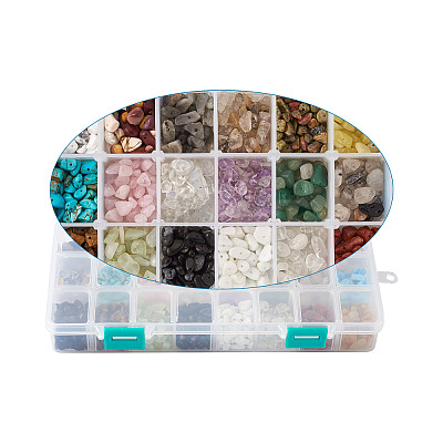 Natural & Synthetic Mixed Gemstone Beads G-TA0001-17-1