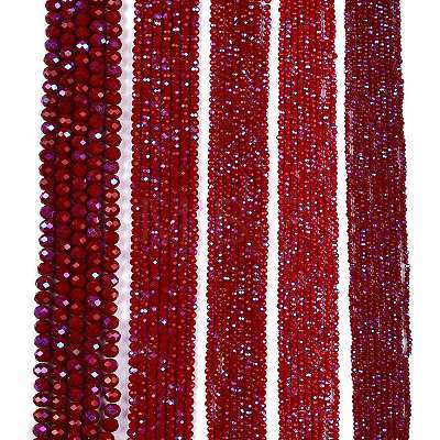 Electroplate Opaque Solid Color Glass Beads Strands EGLA-A044-P2mm-L02-1