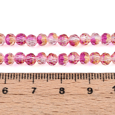 Baking Paint Transparent Glass Beads Strands LS-DGLA-A035-T4mm-A12-1
