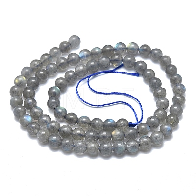 Natural Labradorite Beads Strands G-O186-E01-4mm-1