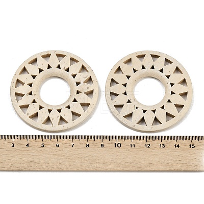 (Defective Closeout Sale: Wormhole) Wood Hollow Sunflower Crystal Ball Holders LS-WOOD-XCP0002-11-1