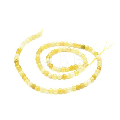 Natural Yellow Opal Beads Strands G-F674-07A-4mm-1