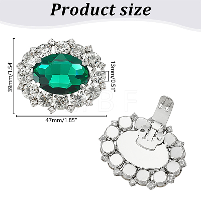 2Pairs Detachable Rhinestone Shoe Decorations DIY-AR0004-51B-1