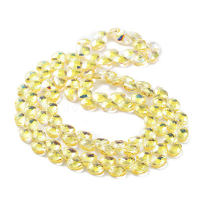 Electroplate Glass Beads Strands EGLA-A036-11A-FP01-1