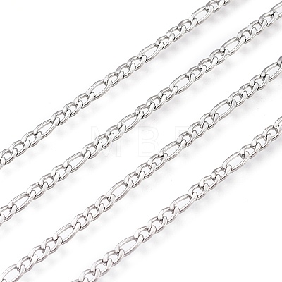 304 Stainless Steel Figaro Chain CHS-M003-12P-D-1
