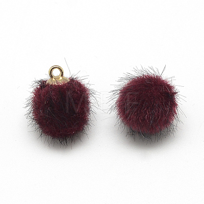 Faux Mink Fur Covered Charms X-WOVE-S084-37I-1
