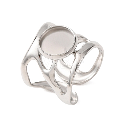 304 Stainless Steel Cuff Ring Components SA-CBA76C4-02P-02-1