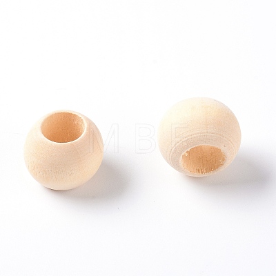 Natural Wood Beads WOOD-WH0115-44B-1