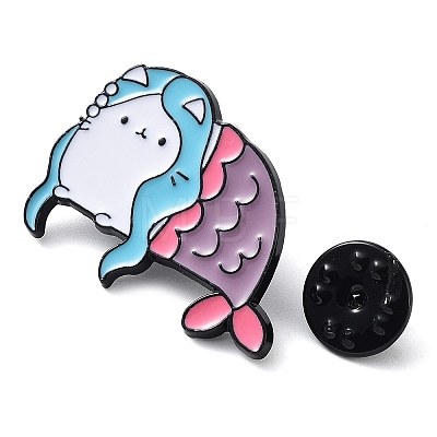 Black Zinc Alloy Brooches JEWB-E033-02EB-03-1