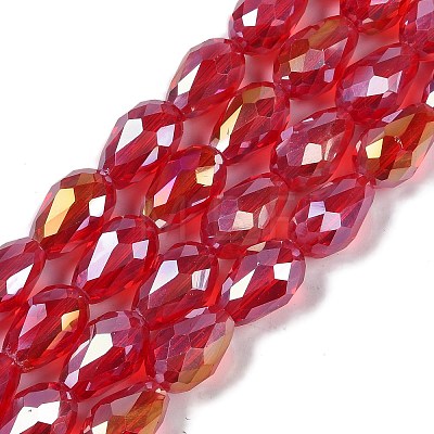 Transparent Electroplate Glass Beads Strands LS-EGLA-N013-T10mm-B12-1