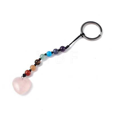 7 Chakra Gemstone Beads Keychain KEYC-F036-02-1