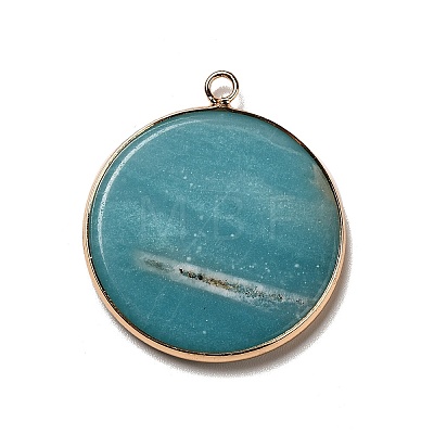 Natural Amazonite Pendants X-G-A213-01G-02-1