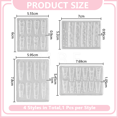 4Pcs 4 Styles Silicone Molds MRMJ-HY0001-44-1