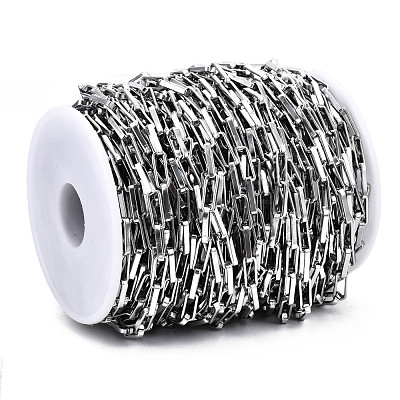 304 Stainless Steel Rectangle Cable Chains CHS-T003-29A-P-1