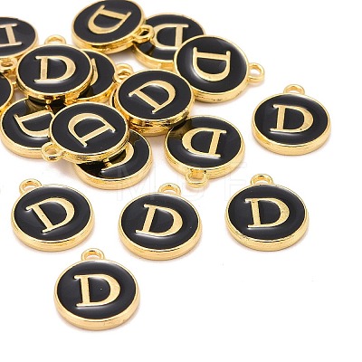 Golden Plated Alloy Charms LS-ENAM-S118-02D-1