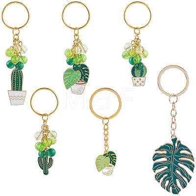 Leaf Alloy Enamel Pendant Keychain KEYC-CP0001-26-1