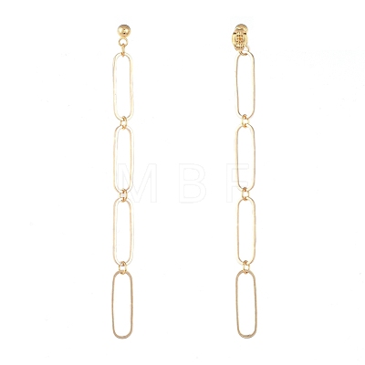 Brass Dangle Stud Earrings X-EJEW-JE03837-1