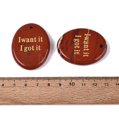 Natural Red Jasper Pendants G-N365-02B-1