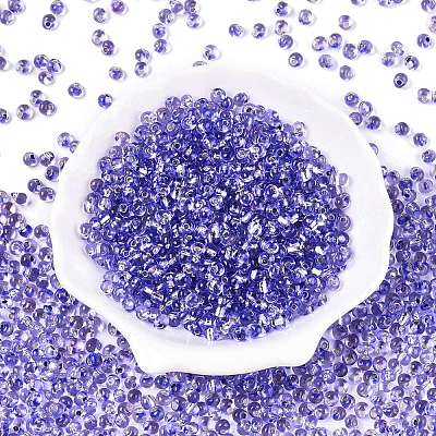 6/0 Baking Paint Transparent Fringe Glass Seed Beads X1-SEED-N006-06I-1