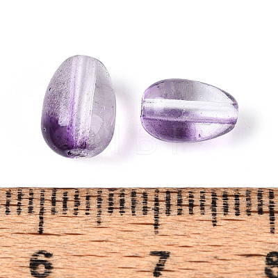 Baking Paint Transparent Glass Beads DGLA-N014-10C-1