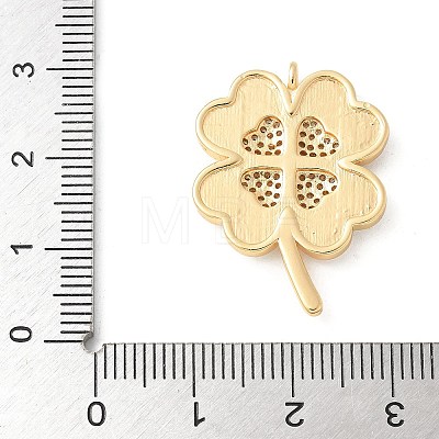 Brass Micro Pave Cubic Zirconia Pendants KK-U053-25G-01-1