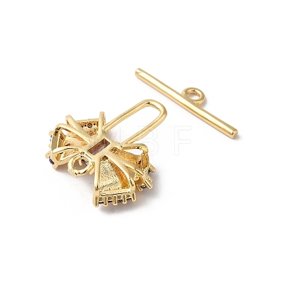 Brass Toggle Clasp KK-C062-042G-02-1