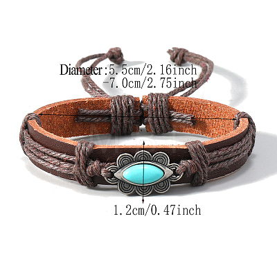 PU Leather Cord Adjustable Bracelets PW-WG0A19C-02-1