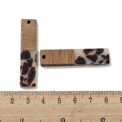 Resin and Walnut Wooden Pendants FIND-B042-20E-1