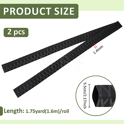 2Pcs POE Plastic Anti-slip Heat Shrink Tubing for Fish Rods AJEW-BC0010-95B-1