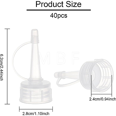 40Pcs PP Plastic Bottle Replacement Caps KY-BC0001-22-1